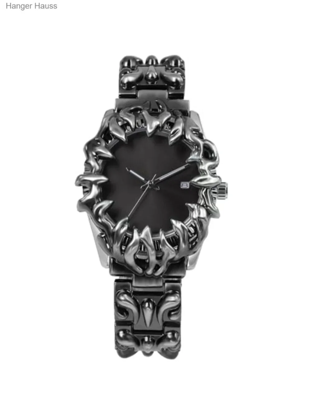 Gothic Steampunk Men's Wrist Watch Stainless Steel Bracelet